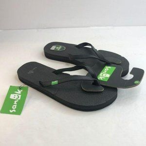 NWT Sanuk Sandal Flipflop Black Size 6M